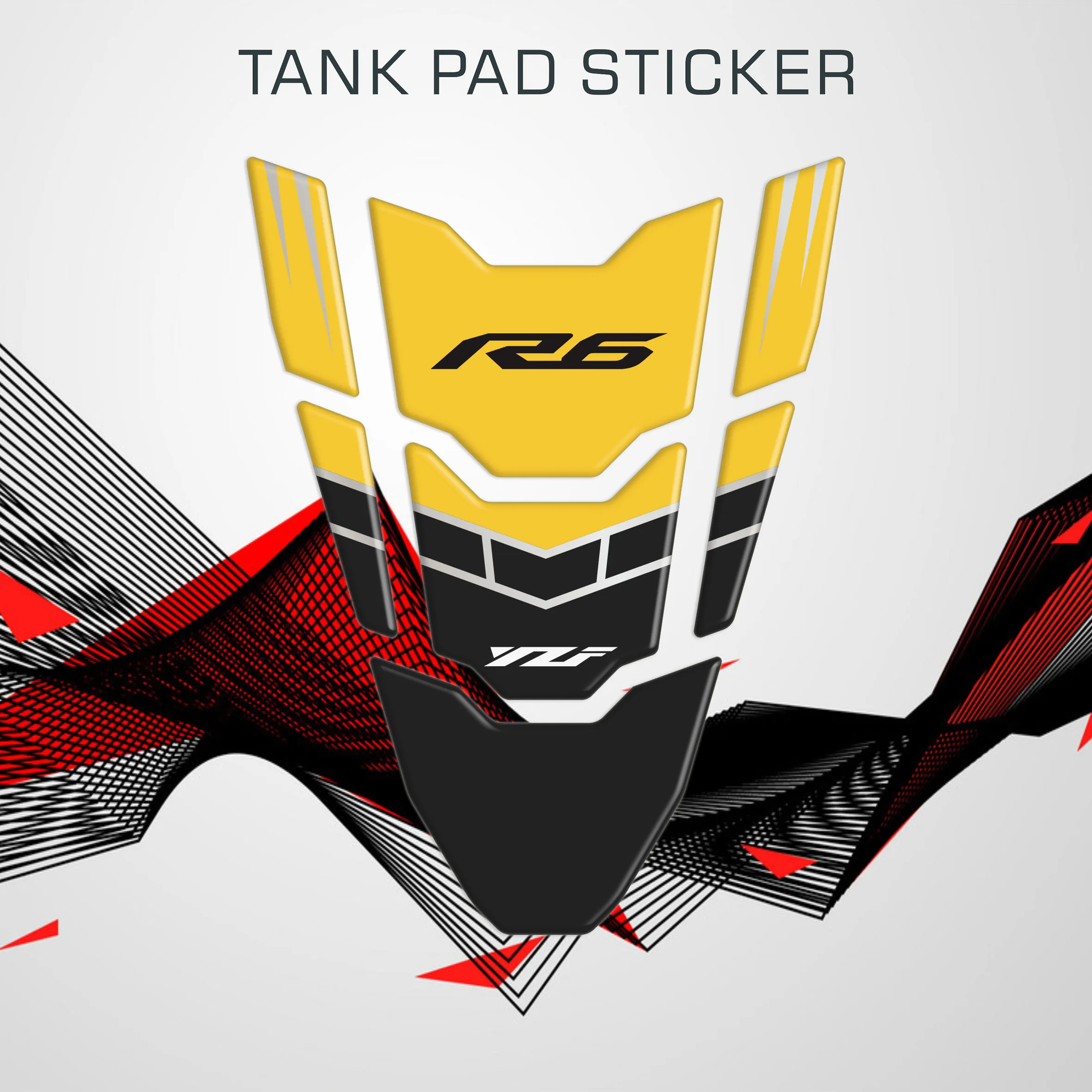 

3D Sticker Decal Emblem Protection Tank Pad Cas Cap Fit for YZFR6 R6 YZF