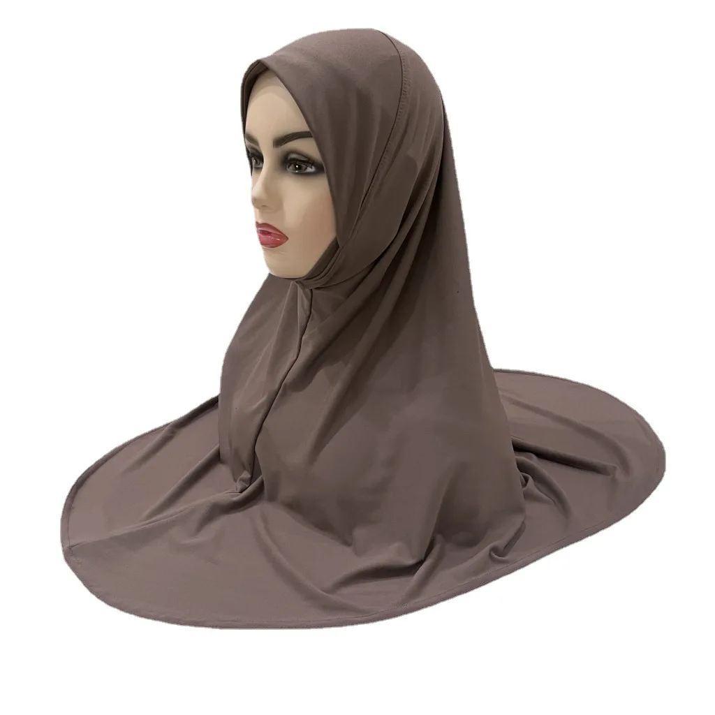 Instant Hijab For Kids Chin Triangular Face-Lifting Headscarf Veil  Muslim Fashion Islam Cap Scarf More Then 10years Old