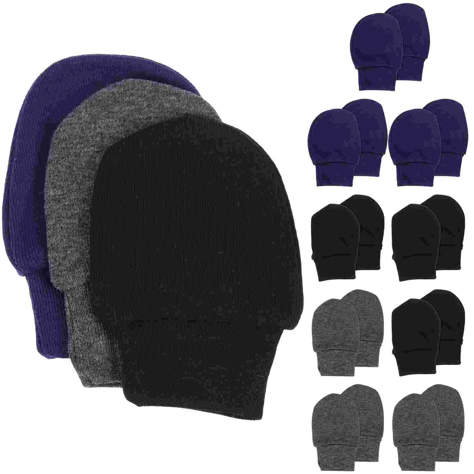 

9 Pairs Baby Anti Scratch Gloves Cotton Mittens Supple Thermal Infant Anti-scratch