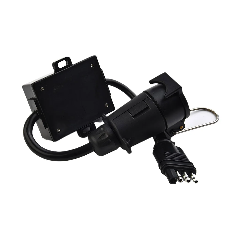 

Новый преобразователь светильник, соединители прицепа, 4-контактный на 7-контактный черный Задний фонарь, Plug And Play, Сменные аксессуары