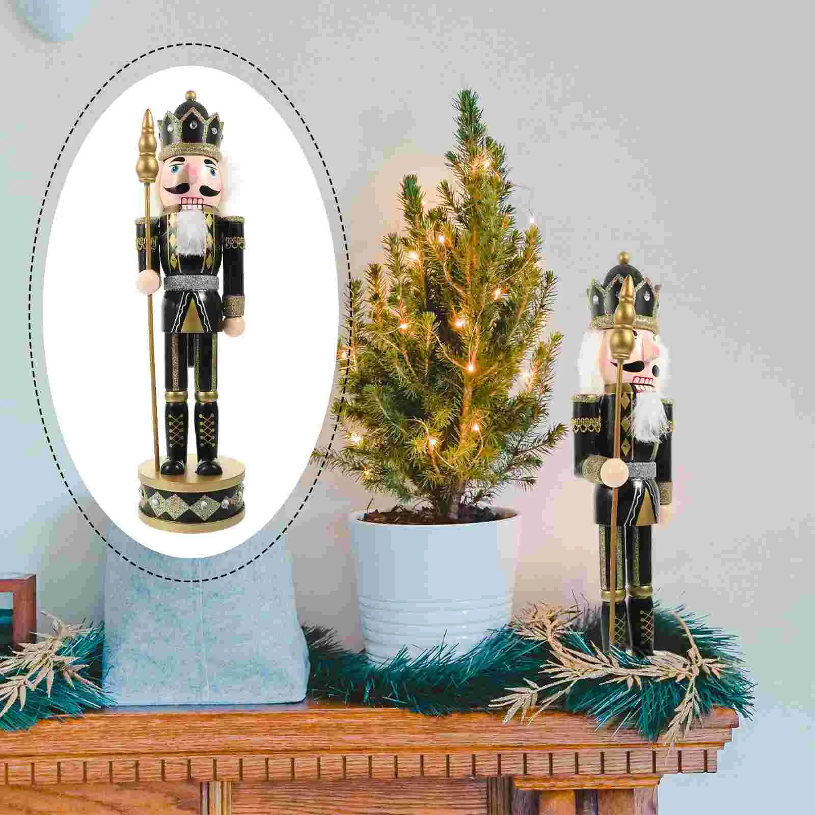 

Nutcracker Soldier Xmas Wood Nutcrackers Woody Toy Wooden Christmas Gift Puppet Gifts Decorate Desktop