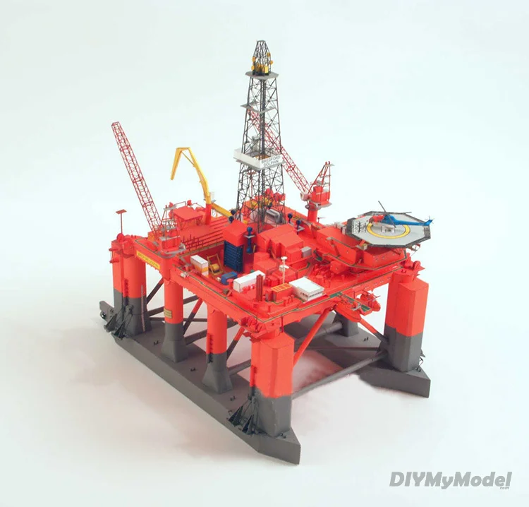 1:400 норвежская полупогружная нефтяная буровая платформа Bredford Dolphin для
