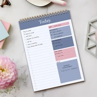 a5 to do list notebook daily schedule planner organizer agenda undated journal transparent cover diary office school supplies