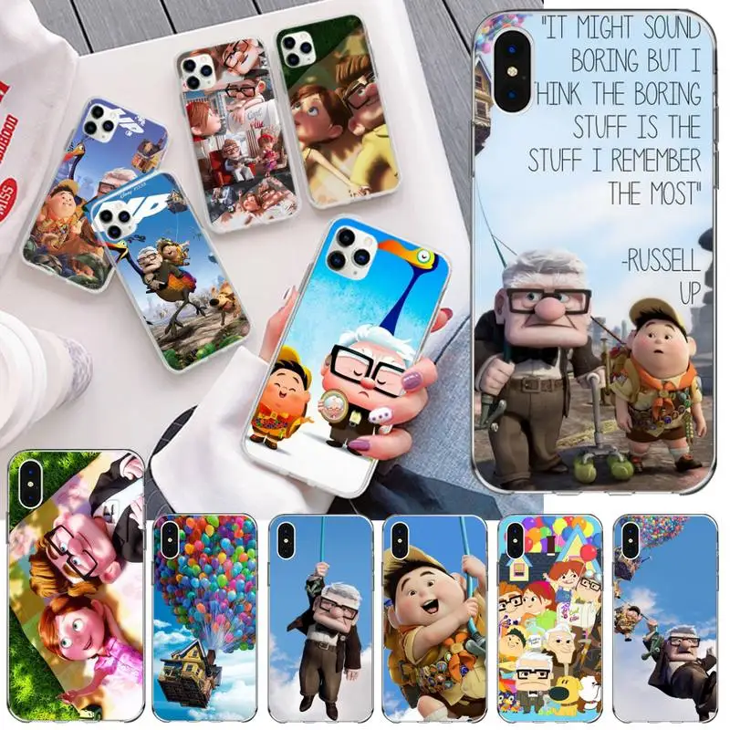 

Disney Up Phone Case For iphone 13 12 11 Pro Mini XS Max 8 7 Plus X SE 2020 XR Silicone Soft Cover