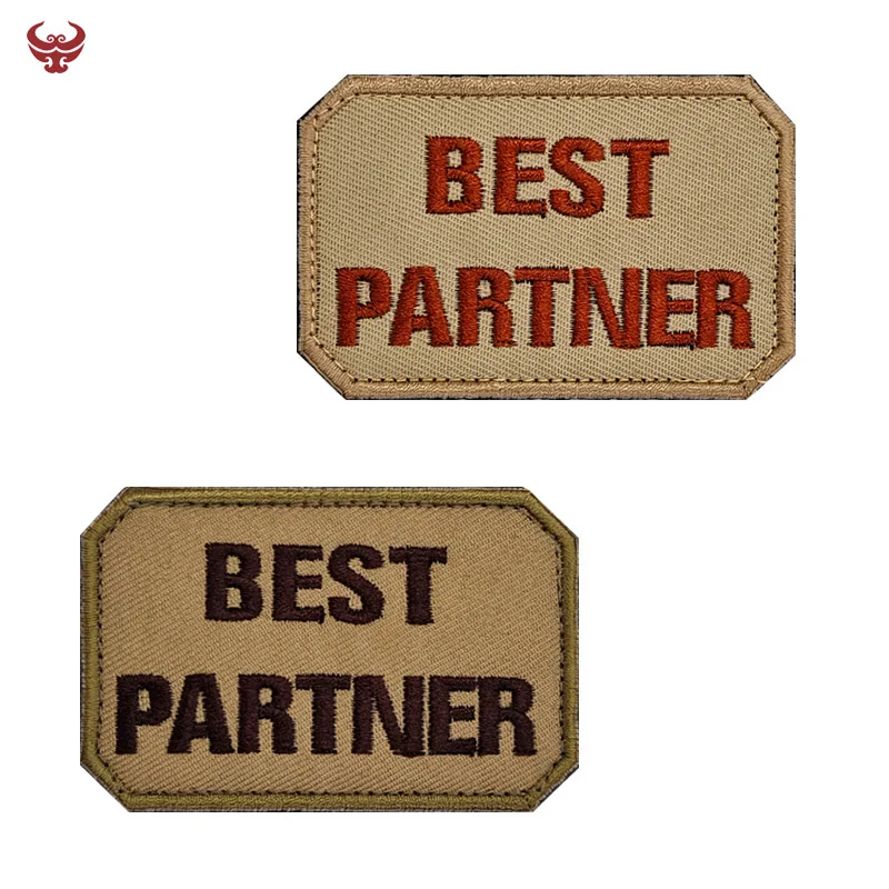 Лучший партнер, вышивка, тактические нашивки на липучке, VALHALLA, допустим Один Значок Викинга, моральный дух, нашивка с именем на заказ, логотип для одежды