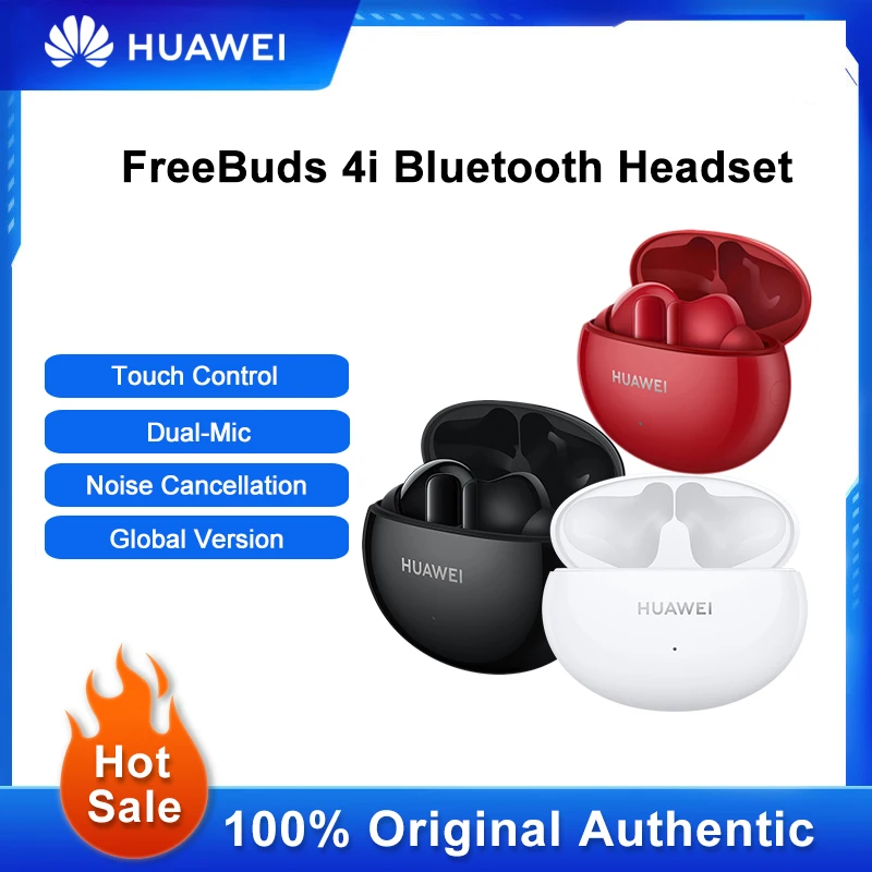 

Original HUAWEI FreeBuds 4i Wireless Bluetooth Headset Noise Reduction Sports Earphones Touch Control Dual-Mic Headphones