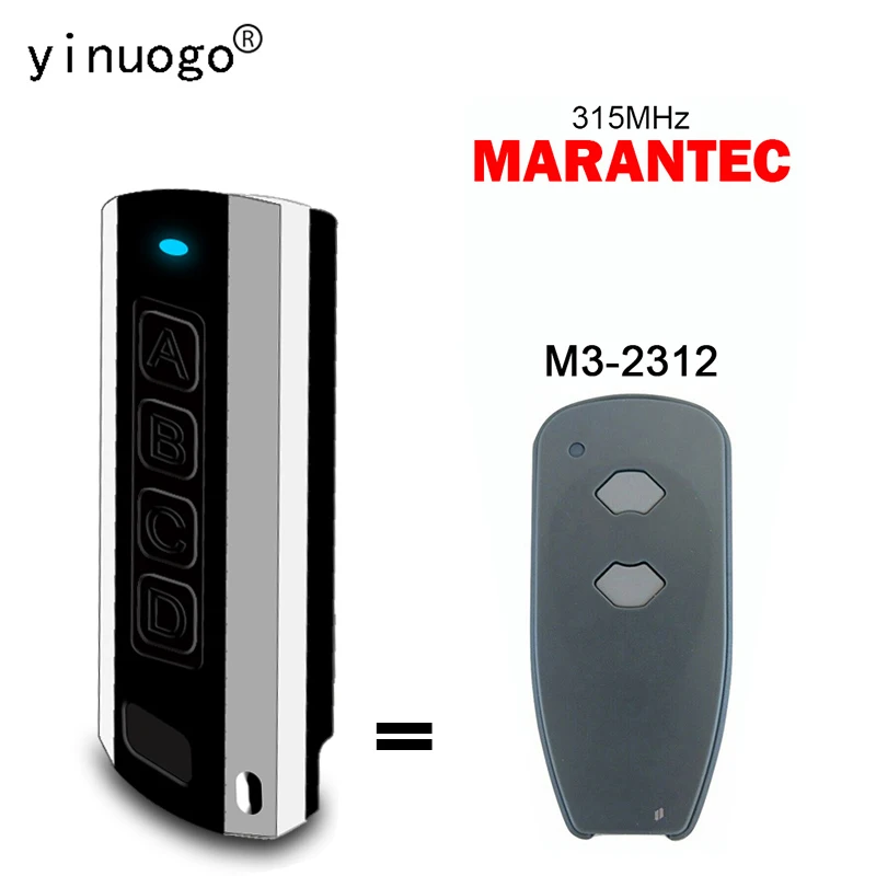 

MARANTEC M32312 M32314 65892 M3-2432 ML-1312V ML-2312 M3-3313 Garage Door Remote Control 315MHz Gate Opener