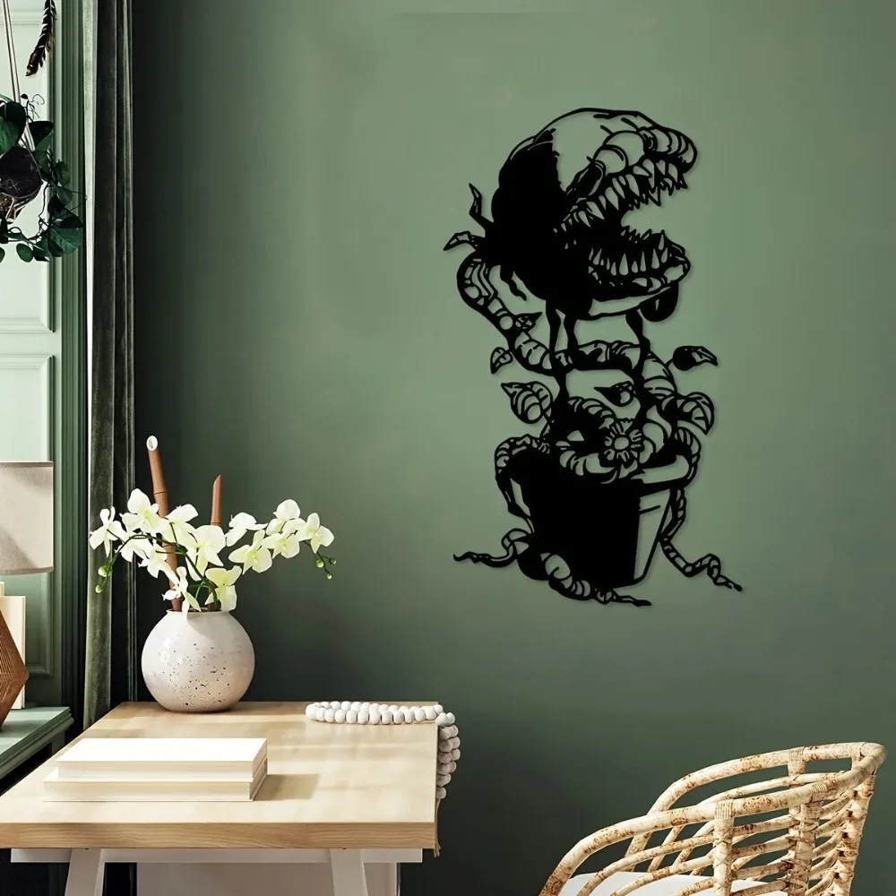 1 Шт. Креативное Металлическое Украшение На Стену С Цветочным Дизайном Каналов