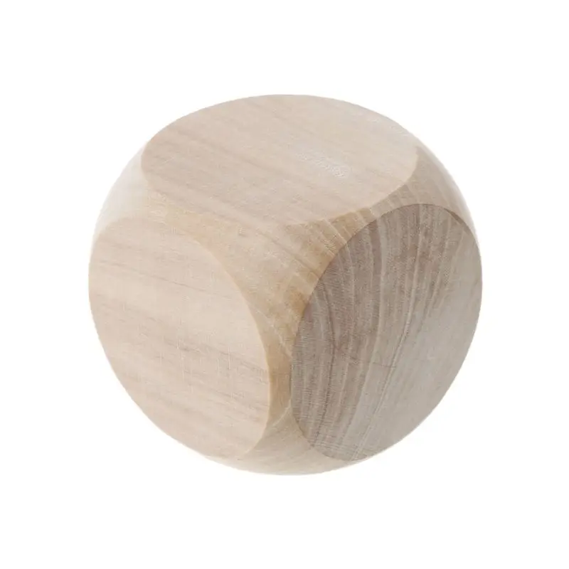 

6-сторонний пустое дерево для вечевечерние, семейные игры «сделай сам», печать, гравировка, детские игрушки, 5 см