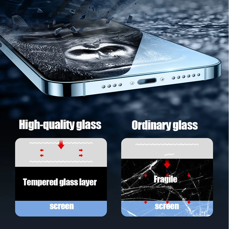 3 шт. высокопрозрачное закаленное защитное стекло для IPhone 13 12 11 14 15 Pro Max Mini Защита