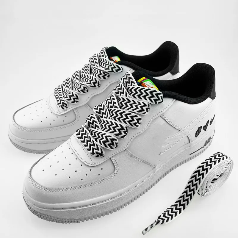 Шнурки в национальном стиле с волнистым узором для женщин и мужчин яркие