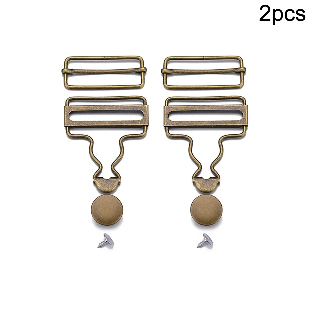 

2pcs Metal Button Bib Dungaree Jeans Fastener Rivets Dungaree Fasteners Clip Buckles Overalls Sewing Accessories Mini Suspenders