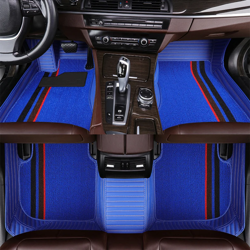 

JSOSFAI Custom Fit Car Floor Mat Double Layers ECO Leather for Porsche all models 911 panamera cayman cayenne car accessories