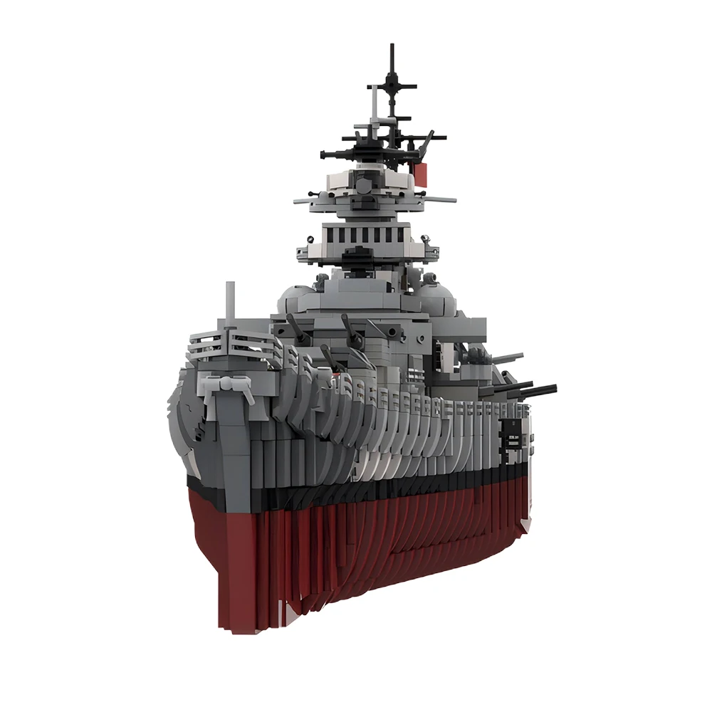 7164 шт. WW2 Военная игрушка MOC масштаб 1:200 Бисмарк тяжелые искусственные творческие