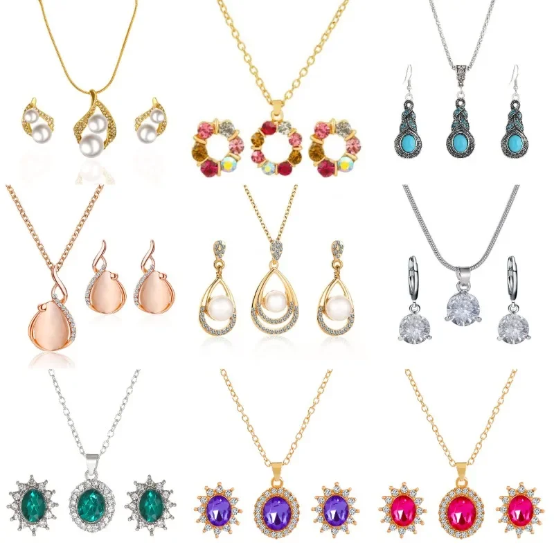 Темпераментное ожерелье с бриллиантом и цирконием кольцо комбинированные