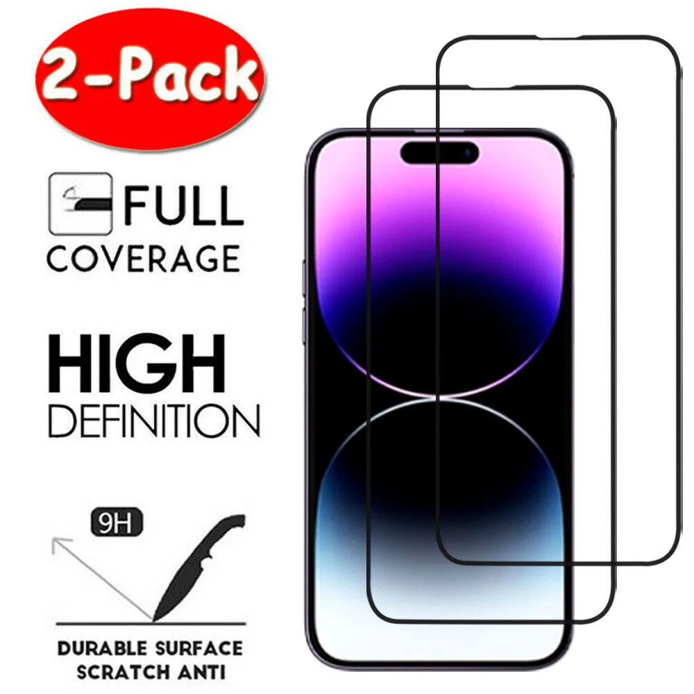 

2Pcs 9D Screen Protector For IPhone14 13 12 11 Pro Max Tempered Glass For IPhone 14 Pro 6s 7 8 14 Plus IPhone 14 Pro Max Film