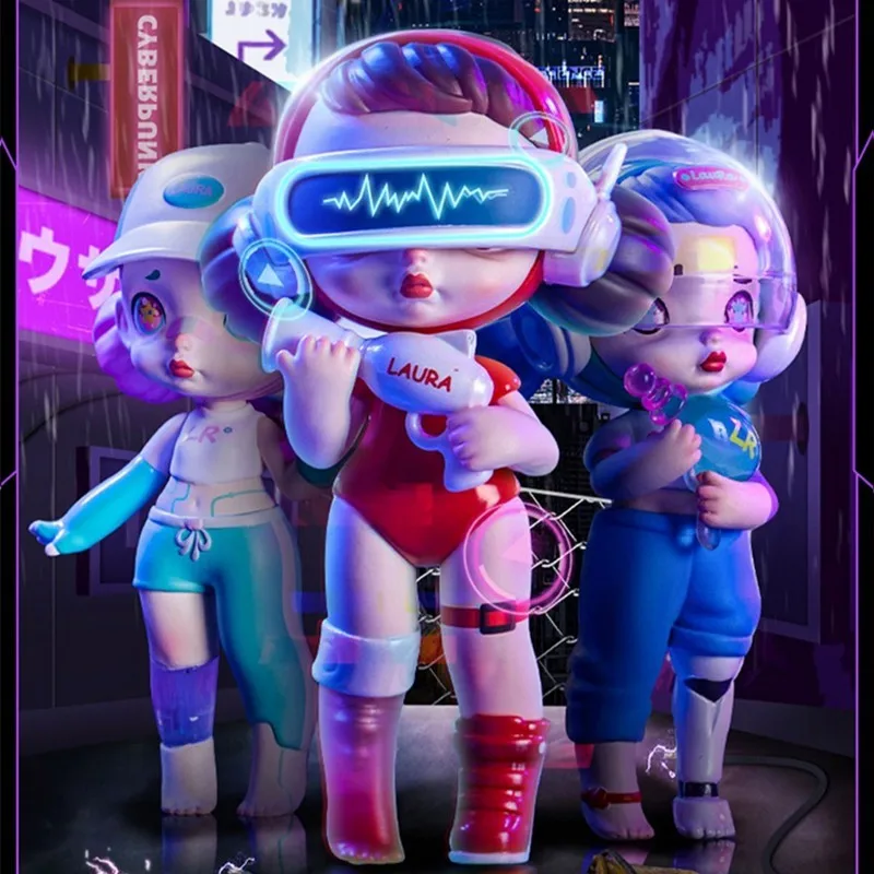 

Original Mystery Box Laura 5 Generation Cyberpunk Blind Box Toys Desktop Model Kawaii Surprise Bag Anime Figure Girls Gift