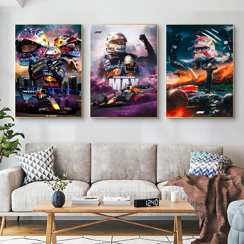 F1 бразильский Гран-при победитель V-Verstappen плакат с бумажным принтом для дома