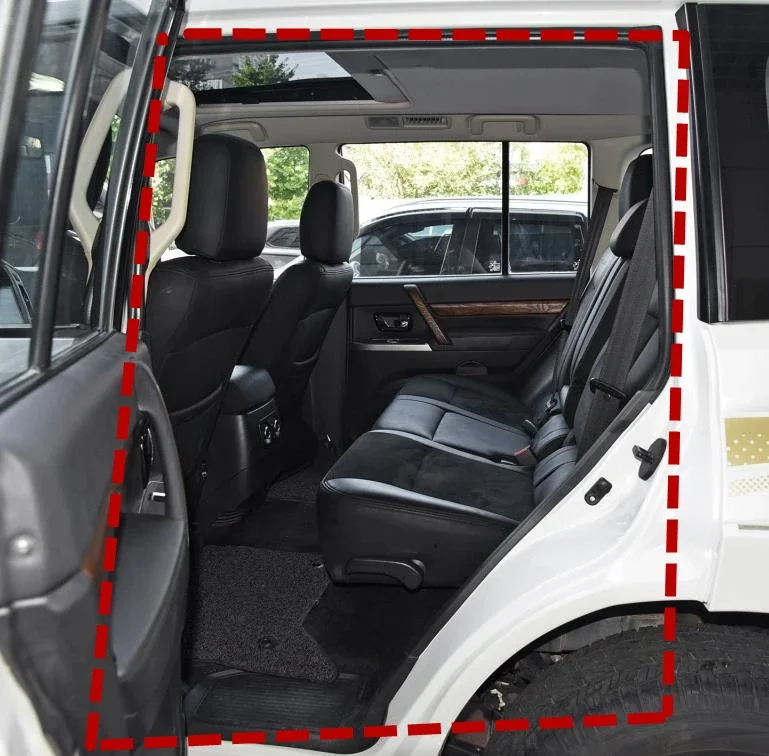 

1 шт. черное резиновое уплотнение для Pajero 5-дверного только V70 5725A113, полоса стойки для Montero V90, внутреннее открытие уплотнительной ленты для Shogun