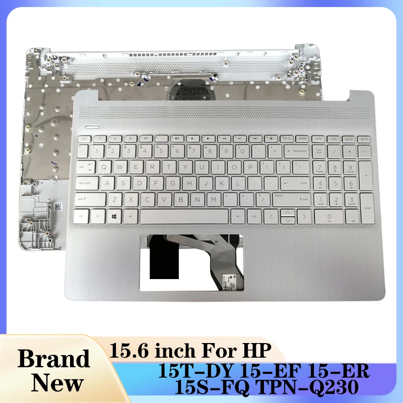 

NEW For HP 15T-DY 15-EF 15S-EQ TPN-Q222 Silver Computer Case L60341-001 Laptop Palmrest Upper Case With Keyboard