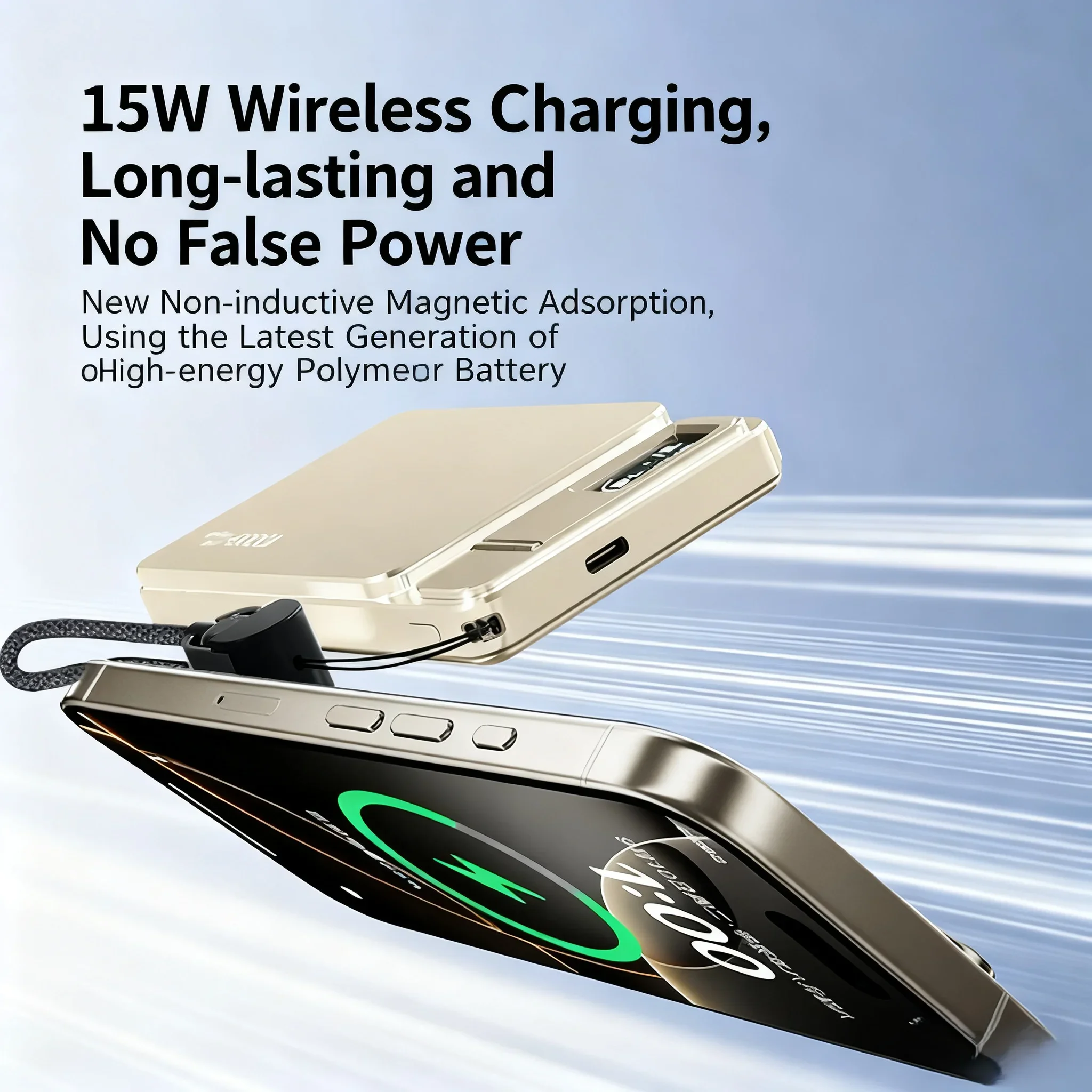 Фото Портативное дорожное зарядное устройство с держателем для телефона Powerbank для Magsafe iPhone AirPods Pro, беспроводное зарядное устройство, внешний аккумулятор, аккумуляторы №2
