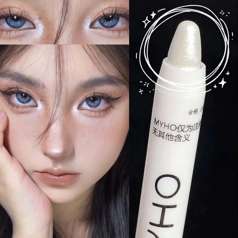 Longlasting Brightening Eyes Corner Pearlescent White Eyeshadow Pen Shiny Eye Cosmetic