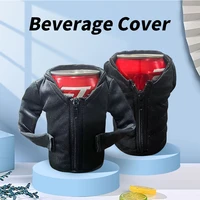 winter cup cover beer bottle beverage clip overcome winter warmth cans water cups down jackets for outdoor warm beer clothes