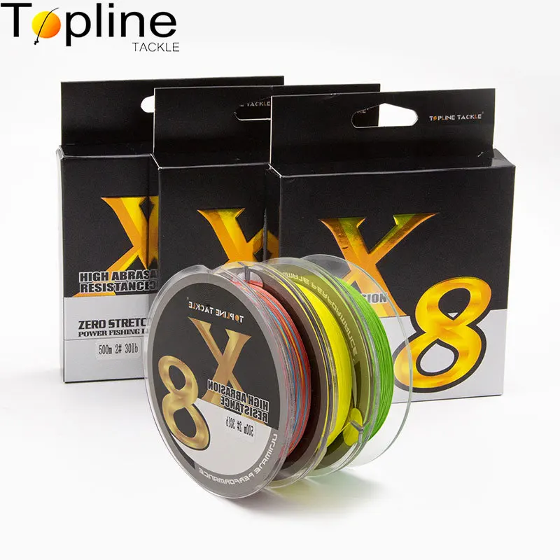 

Super Strong 500M 8 Strands Braided Fishing Line Multifilament PE Line 30LB Multicolor Sea Saltwater Carp Fishing Weave
