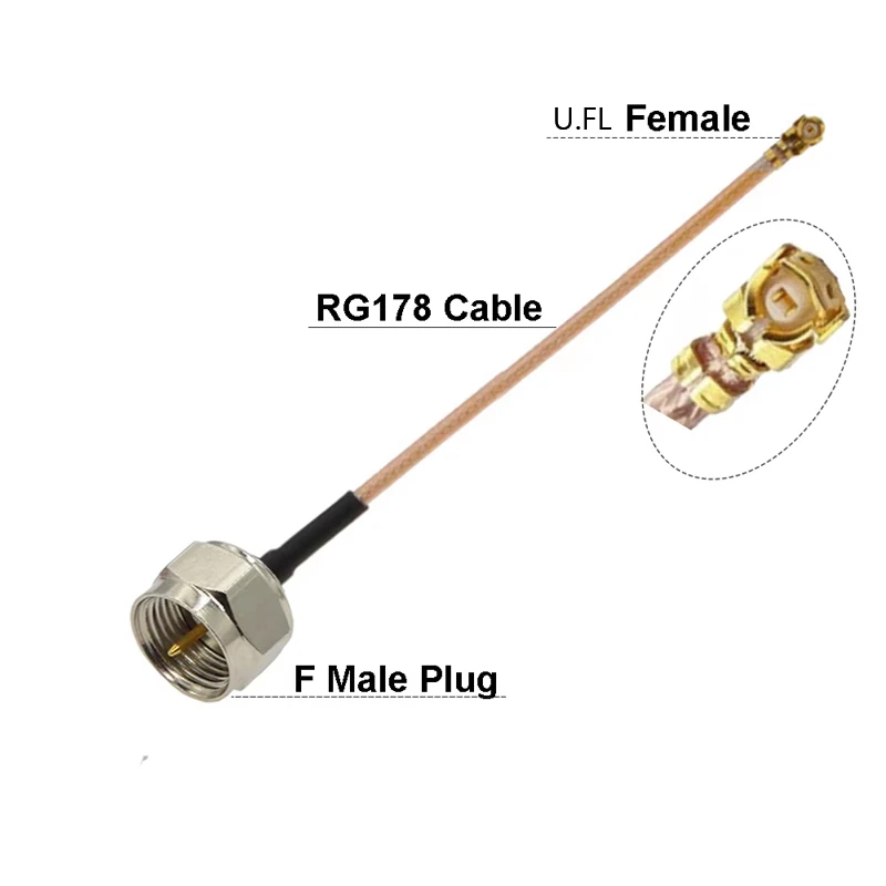2 шт. 15 см RG178 F гнездовая переборка к разъему U.FL коаксиальный RF косичка кабель WIFI 4G