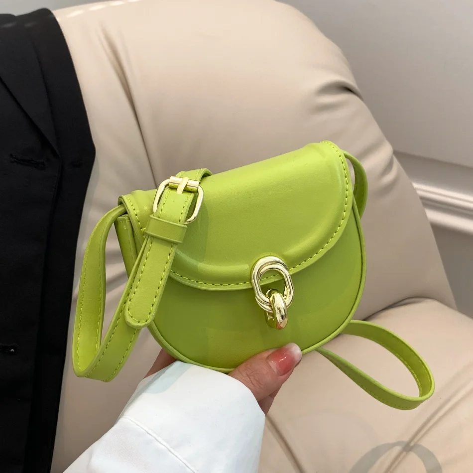 

Luxury Brand Women's Mini Saddle Lipstick Bag Cute Coin Purse PU Leather Shoulder Crossbody Bag 2023 New Fashion Small Handbags