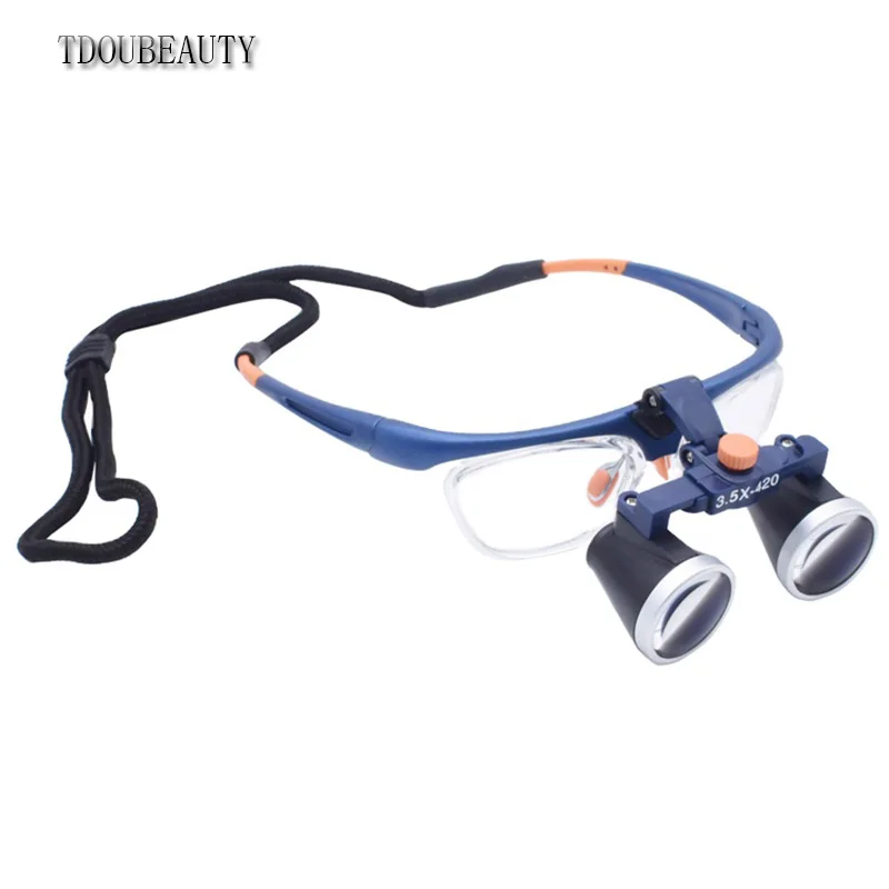 TDOUBEAUTY 3.5X420mm Binocular Galileo Frame Loupe Magnifier Glasses FD-503G-1 Free Shipping