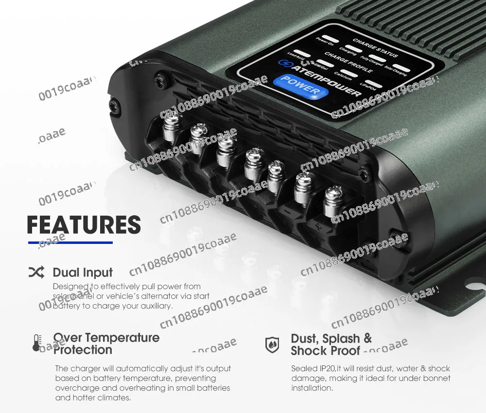 ATEM POWER 25A 12V RV внедорожник резервная батарея владельца батареи DCDC с двойной