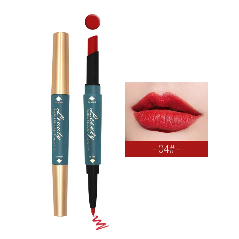 

Double-head Lip Liner Lipstick Matte Moisturizing Lip Color Lip Liner De Labios Lip Crayon A Levres Long-lasting Lip Liner Pen