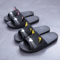 cartoon cats floor shoes home slipper for women non slip flip flops men indoor bathroom slippers couple soft sole sandals