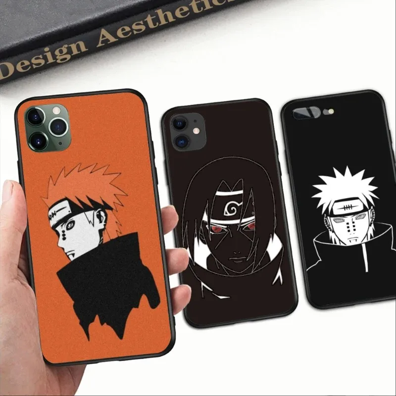 Чехол Akatsuki N-aruto Шаринган для IPhone 14 13 12 11 XS X 8 7 6 Plus Mini Pro Max SE 2022 мягкий черный - купить