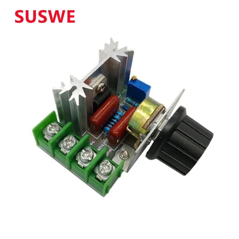 

AC 220V 2000W SCR Voltage Regulator Dimming Dimmers Motor Speed Controller Thermostat Electronic Voltage Regulator Module
