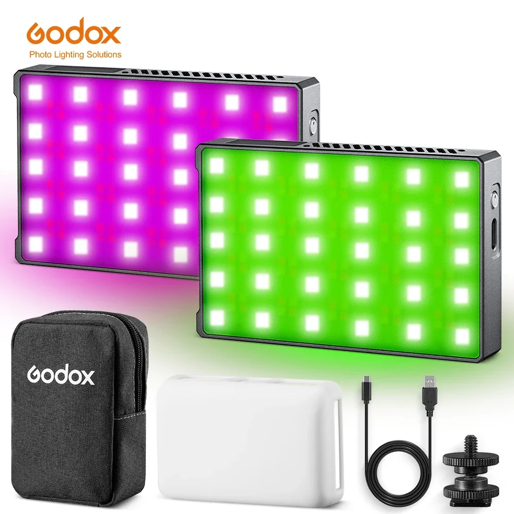 

Godox C5R 5W 2500-8500K Knowled RGB Creative Light Portable Mini Pocket RGB Video Lighting for DSLR Camera Light Vlogging Live