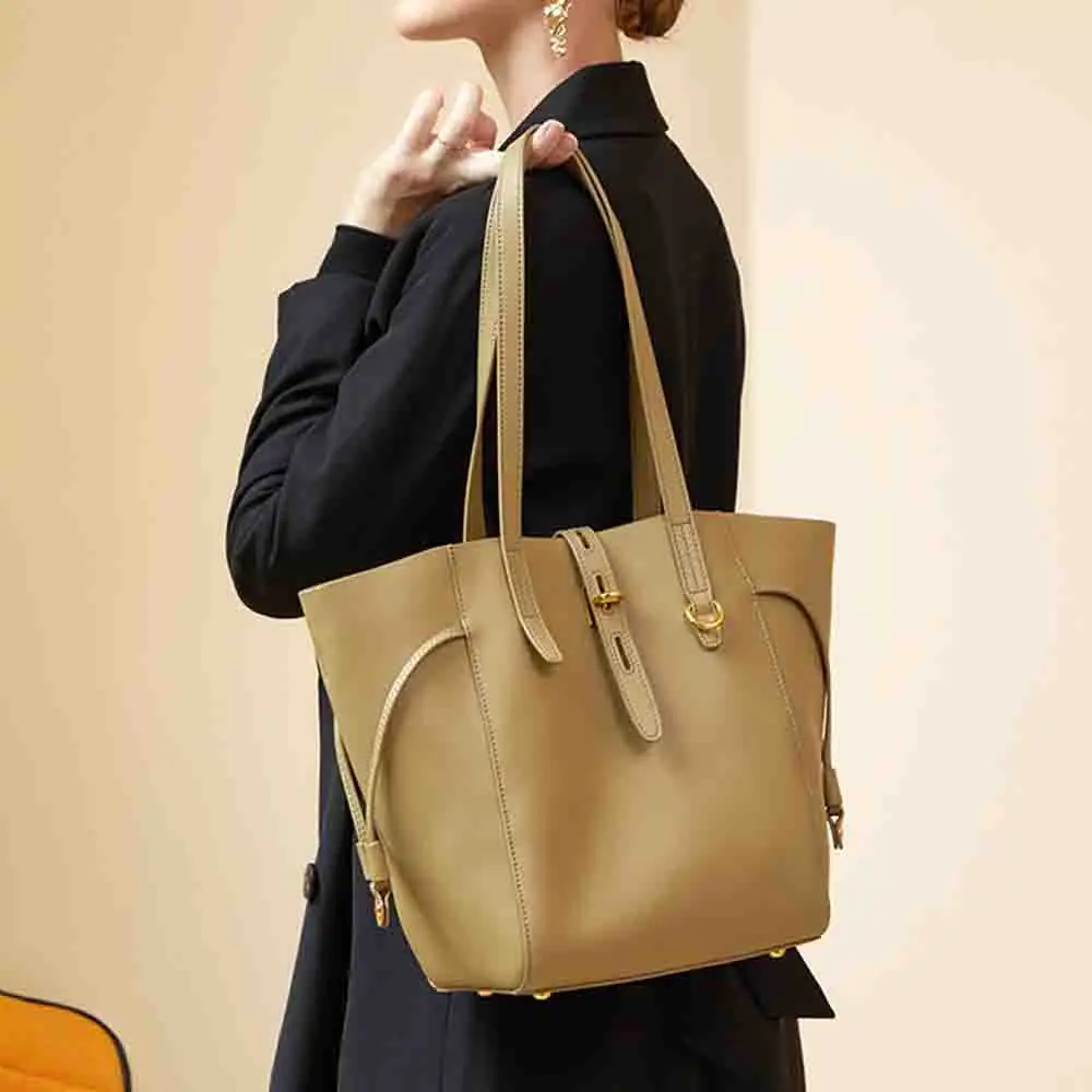 Luxury Designer Bags Women Genuine Leather Tote Large Capacity Handbags Ladies Composite Bag Casual Shopping Totes 2022 New