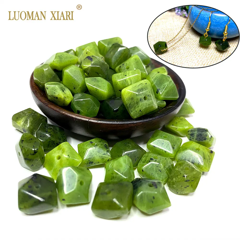 

Оптовая продажа, бусины из натурального зеленого нефрита, агата, блестящего цвета для изготовления браслетов и ожерелий своими руками, ювелирные аксессуары