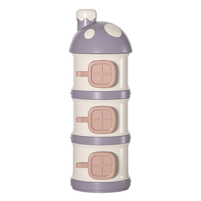 

3 Layers Baby Milk Powder Stackable Formula Dispenser, Formula Container for Travel Stackable Snack Pots for Kids