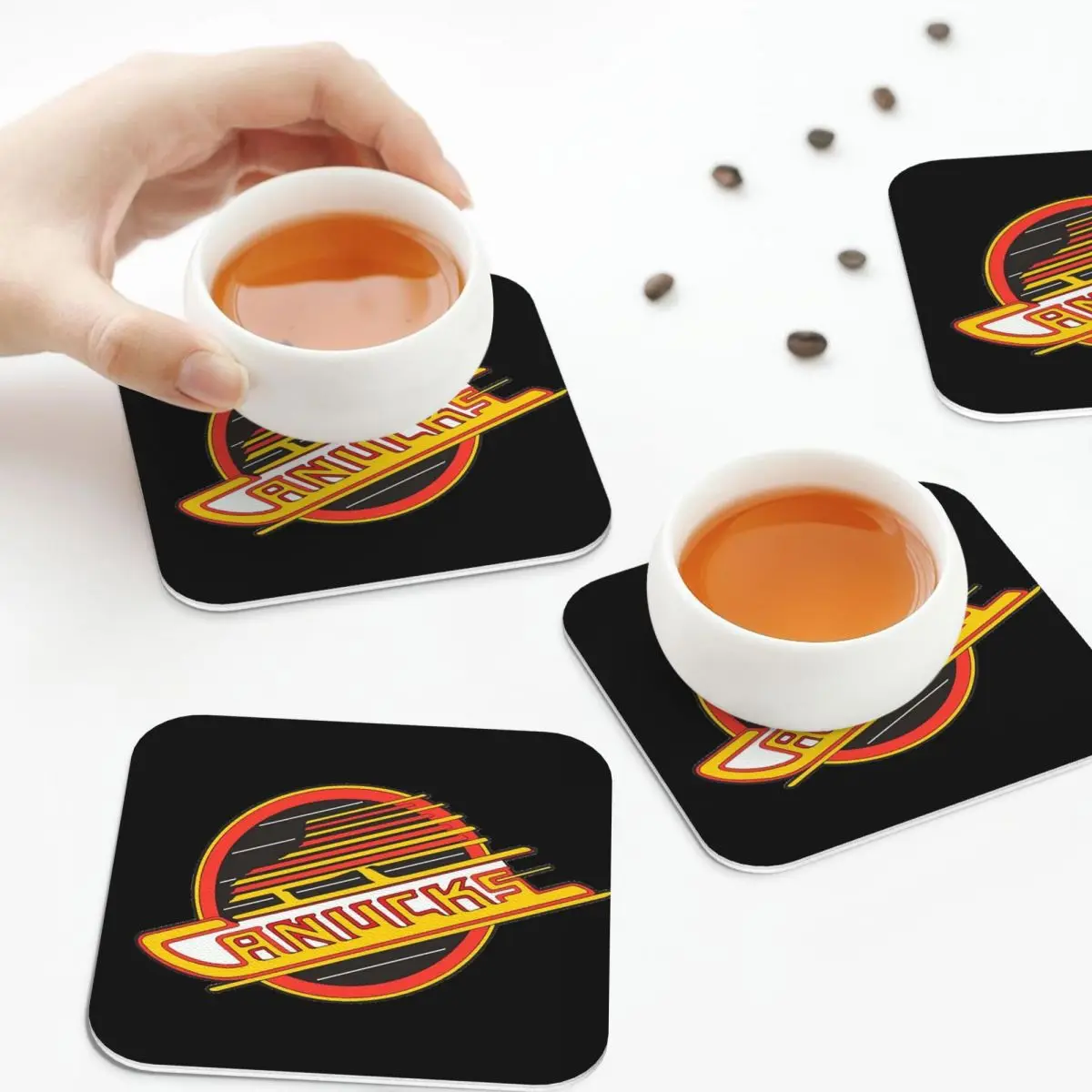 Vancouver Hockey-Retro Canucks Подставки для скейтбординга Кухонные салфетки Изоляционные