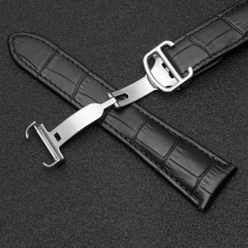 Ремешок из натуральной кожи для мужских и женских часов браслет наручных