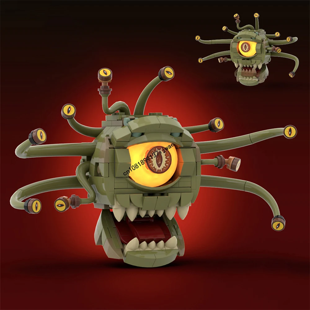 2024 креативные строительные блоки Moc из мелких частиц монстры с головой Beholder