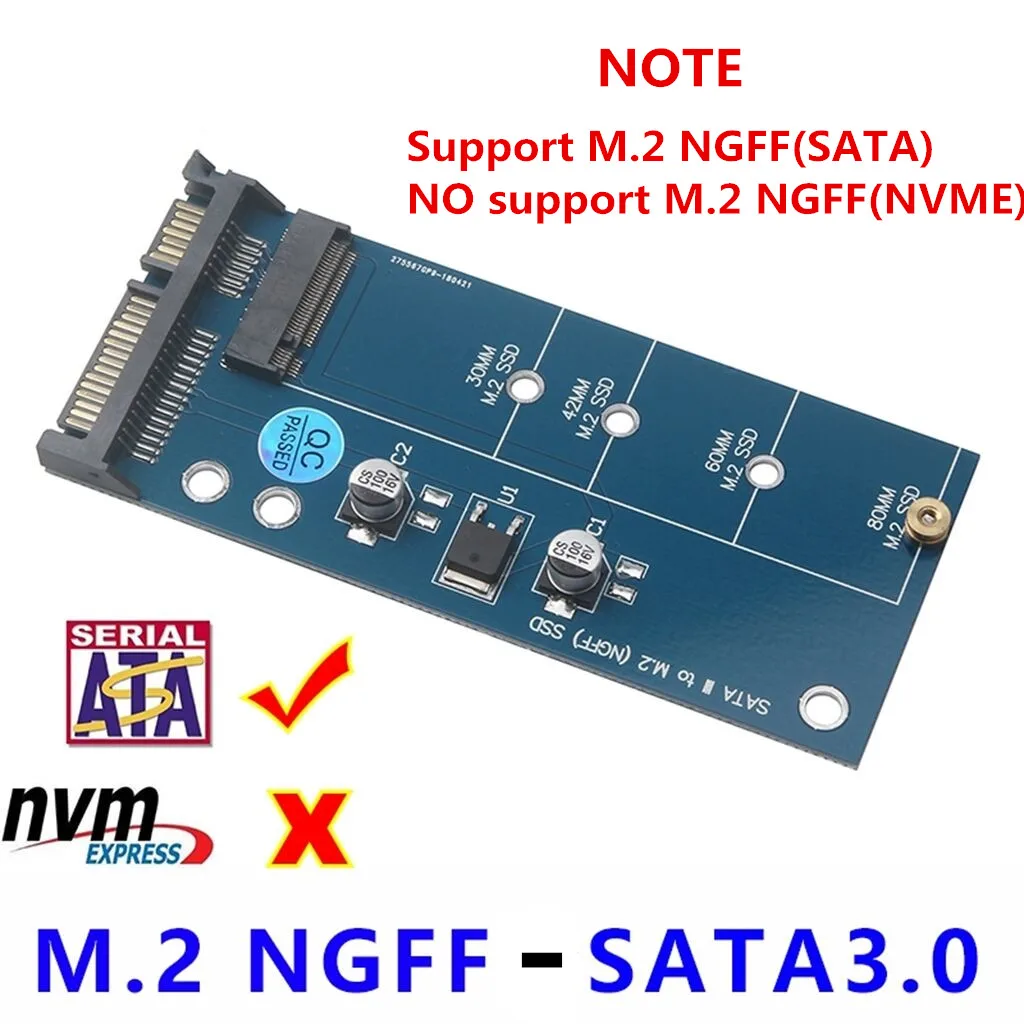 Адаптер M.2 NGFF SATA, Msata SSD на SATA 3,0 2,5, конвертер M2, для ПК, ноутбука, B-Key, плата расширения до 6Gps