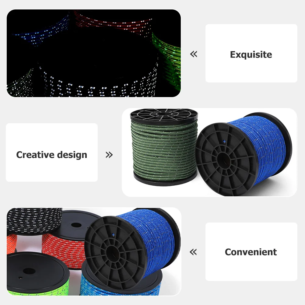 Палатки Светоотражающая веревка Товары для улицы Ветрозащитная фиксации белья