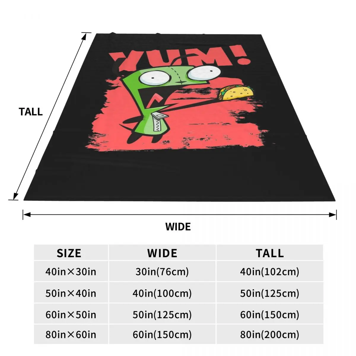 Одеяло Invader Zim из кораллового флиса плюшевое весенне-осеннее одеяло для девочек