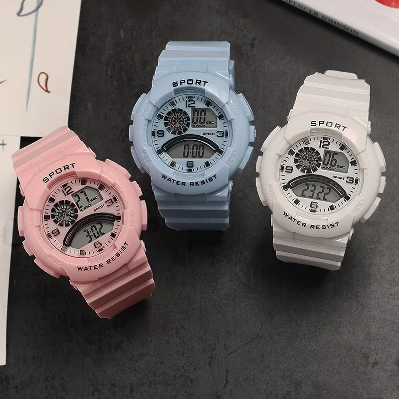 Часы для женщин студентов Корейская версия минималистичные многофункциональные