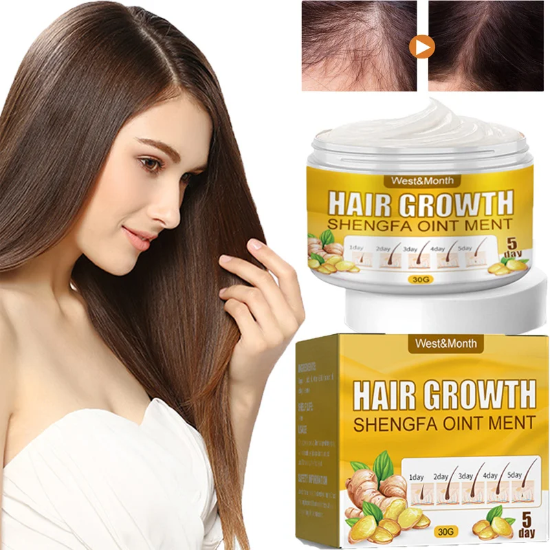 

Ginger Hair Growth Cream Hair Loss Treatment Fast Growing Moisturizing Scalp Massage Hair Care Essence Conditioner For Men Women