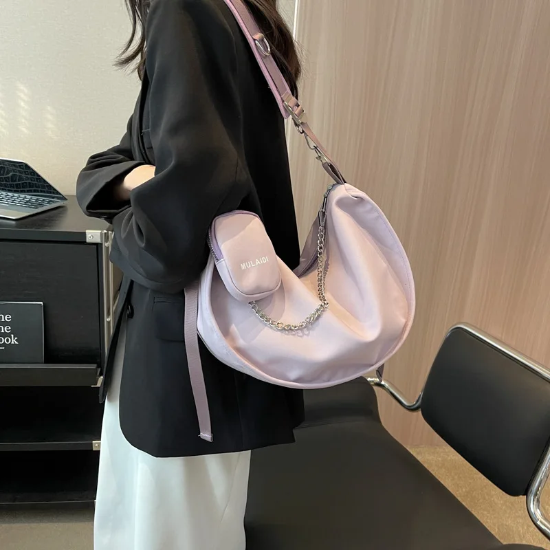 CGCBAG Lage Capacity Women Canvas Messenger Bag 2023 Fashion Shopper Shoulder Bag Commuting Simple Female Designer Tote Bag