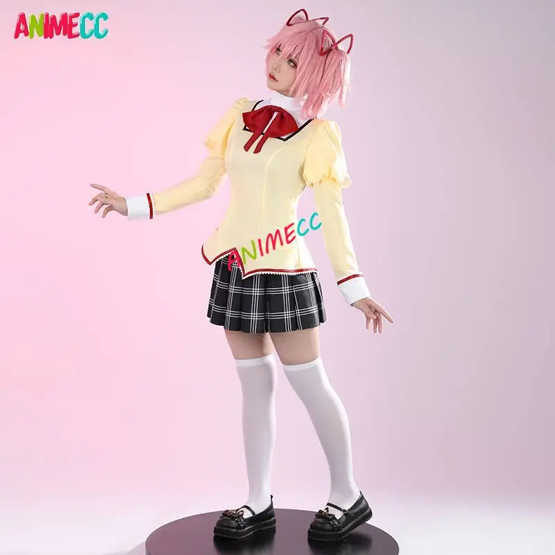 Фото ANIMECC В НАЛИЧИИ Kaname Madoka Akemi Homura Miki Sayaka Tomoe Mami Sakuraa Kyoko Косплей Костюм Аниме Школьная форма для женщин №1